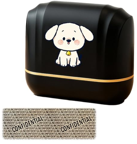 YAZWUR 1 pièce tampon rouleau de confidentialité, motif chien, pour masquer noms et adresses, protection des données personnelles contre le vol d'identité