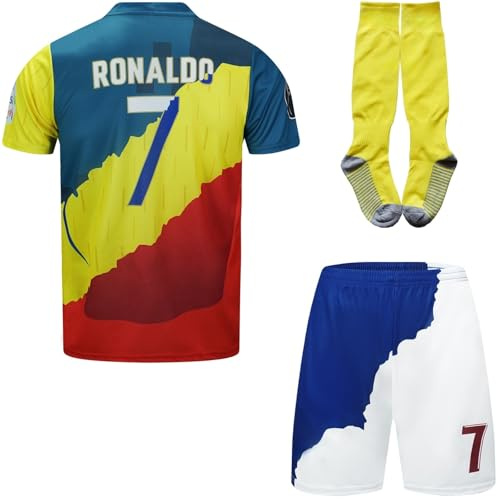 RAWDEM #7 Special Design Football Soccer Jersey/Shorts Socks Gift Set for Children Youth Sizes (Mix,24)