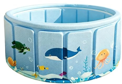 Piscina Plegable Sin Inflar, Piscina para Perros Y Niños, 5 Capas Gruesas | , Gran Capacidad, Se Guarda Compacta, Resistente A Desgarros – Ideal para Verano, Patio, Parque, Mascotas120/120/39