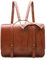 ECOSUSI Sac à Dos Cartable Vintage Sac Porté Epaule Rétro Serviette Femme Sac à Main Vintage Sac Messenger Sac pour Ordinateur jusqu’à 14.7” 39x12x29cm Marron