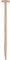 EDE Spatenstiel Esche 950/41 mm - Ideal Gärtnerspatenstiel comfort - Unbehandeltes Eschenholz - Doppelt dampfgebogen - Fein geschliffen - Mit T-Griff und Anschnitt
