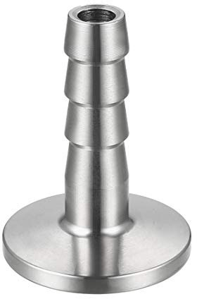 sourcing map Edelstahl 304 KF16 Flansch auf 10 mm Gummi Schlauch Barb Adapter für Vakuum