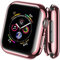AVANA Coque pour Apple Watch 6/5/4/SE - 40 mm - Protection d'écran en silicone TPU - iWatch à 360° - Slim Fit - Rose
