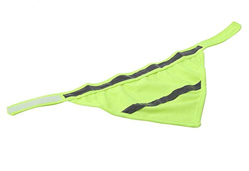 Haustier Lätzchen Haustier Modische Hundewelpen Schal Kragen Lätzchen Bandage Halstuch Reflektierende Haustier Hundewelpen Schal Kragen Lätzchen Halstuch für Hunde und Katzen(M-Gelb)