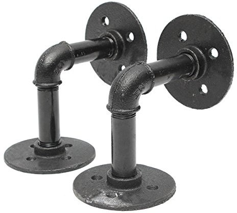 KingLan 2Pcs 3/4 Inch Eisen Rohr Regal Halterung Industrielle Rohr Gerüst Board Regal Klammern