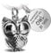 FABACH Eule Schlüsselanhänger Owly mit Gravur - Süßer Schlüsselanhänger Eule - Freundschaft und Liebe Glücksbringer aus Metall für Frauen in Silber - Whenever you need me owl be there
