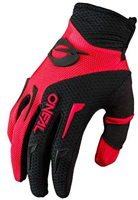O'NEAL | Fahrrad- & Motocross-Handschuhe | Kinder | MX MTB DH FR Downhill Freeride | Langlebige, Flexible Materialien, belüftete Handinnenfäche | Element Youth Glove | Schwarz Rot | Größe XS