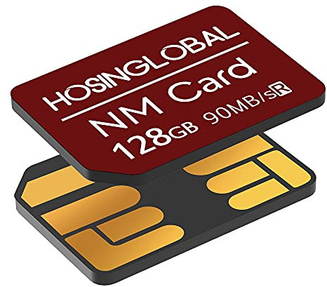 Carte mémoire Nano 128Go 90Mo/s Compatible Uniquement avec Huawei P30/P40/P50 Series/Mate20 Series/Mate30 Series/Mate40 Series/Mate 50 Series Nano 128Go Rouge.