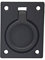 QCAA Solid Brass Flush Ring Pull, 2-1/2 x 1-7/8, Matte Black, 1 Pack, Made in Taiwan
