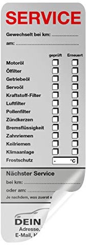 KFZ-Service-Aufkleber groß Dunkel-Grau 1000 Stück Firmenlogo