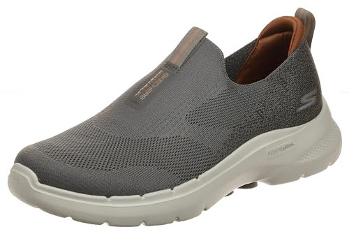 Skechers Herren Go Walk 6 Sneaker, Taupe Textile, 48 EU