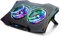 TECKNET RGB Laptop Cooler,LED Display,7-Height Levels,10 Lighting Modes,Gaming Laptop Cooling Pad,6-Speed Fan Control,Laptop Cooling Stand,2 USB Ports,for 9''-17'' Notebooks (Black)