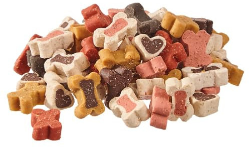 PRIMOX SNACKER Trainings-Snack Knöchelchen Knochen Herzchen Herzen MIX Mischung - zuckerfreier Snack / Leckerli für Hunde, unterwegs und zwischendurch, 1er Pack (1 x 0.50 kilograms)