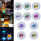 CDIYTOOL Lot de 50 dessous de verre LED autocollants lumineux pour bar, boisson, verre de bière, verre à vin, tapis de boisson, lumière clignotante pour fête, mariage, bar Blanc