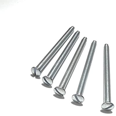 M3.5 (3.5mm x 50mm) Nickel Plated Slotted Raised Countersunk Electrical Socket Screws (Pack of 20)