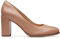 Clarks Women's Freva85 Court Pump, Praline Leather, 5 UK