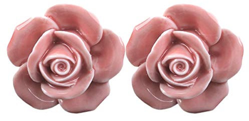 Ciieeo Schrankknöpfe Möbelgriffe Vintage Türknöpfe Möbelknöpfe 2 Pcs Rosenkeramik Schrankschubladen- Türkn? Ziehen Kn? Ziehgriffe (Rosa) Türknauf Hemnes Kommode Möbelknöpfe Vintage Bauernschrank