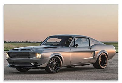 Muskelauto-Poster 1967 Ford Mustang Eleanor Poster Dekorative Malerei Leinwand Wandkunst Wohnzimmer Poster Schlafzimmer Gemälde 40 x 60 cm