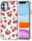 MOSNOVO Case for iPhone 11, [Buffertech 6.6ft Military-Grade Drop Protection] [Anti Peel Off Tech] Clear TPU Bumper Phone Case Cover Design - Cute Cherry