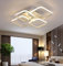 Bellastein LED Moderne Dimmbare Rechteckig Design Deckenleuchten mit Fernbedienung Dimmbar 2700K-6500K,Unterputz Deckenlampe für Wohnzimmer Schlafzimmer (Weiß, 4 Ringe L58cm)