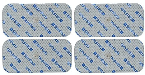 StimPads EMS und TENS Elektroden Pads-4 Stück von 50X100mm mit 3,5mm Snap geeignet für Sanitas,Beurer, Bluetens, usw.-Zuverlässige, qualitativ hochwertige Klebeelektroden-Zertifiziertes Medizinprodukt