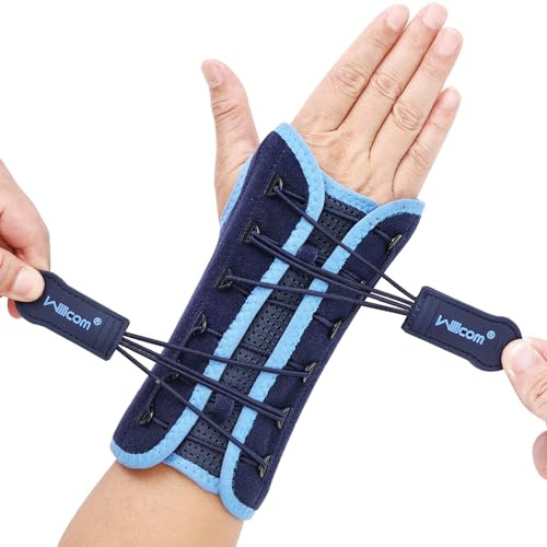 Willcom Handgelenkbandage für Damen Herren, Karpaltunnelsyndrom und Schmerzlinderung Handgelenkstütze, RSI, Tendinitis, Verstauchungen, Sehnenscheidenentzündung Handgelenkschiene (S, Rechte)