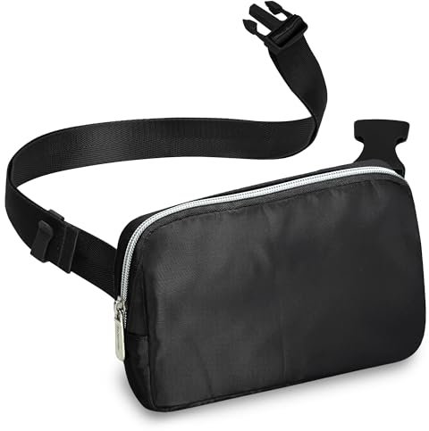 Crossbody-Gürteltasche für Damen – stilvolle Bauchtasche, funktionale und modische Hüfttaschen für Reisen, Festivals und den täglichen Gebrauch, Schwarz – 1 Tasche, One-Size, Bauchtasche