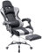 Panana Gaming Racing Desk Chair Adjustable Hight Swivel Chair with Lumbar and Head Pillow (Grey)