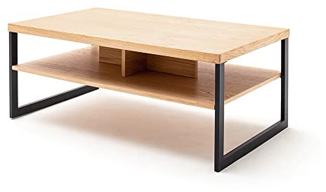 Lomadox Couchtisch in Eiche Bianco geölt, B/H/T ca. 115/45/65 cm