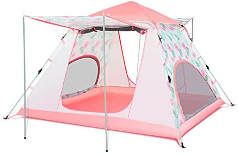 Campingzelt, Zelte für Camping mit Veranda, Sofortiges automatisches Pop-Up-Tipi, einfach aufzubauendes Familienzelt, perfekt für Strand, Outdoor, Rei