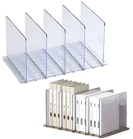 LIKEUDO Fünf Reihen Transparent Einstellbar Handtaschen Aufbewahrung Ablage Skalierbar Handtaschen Regaltrenner Aufbewahrung Ablage Handtasche Display Rack Taschenhalter Handtaschen Familienschrank