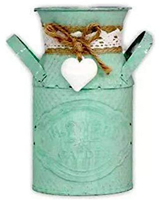 Tsadeer Vintage Shabby Chic Vaso di Fiori Brocca Brocca nel Metallo Decorazioni per La Casa di Nozze-Verde