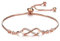 Cubahop Rhinestones Infinity Tennis Bracelets Friendship Hand Accessories Jewelry for Women and Girls (A-Rose Gold)