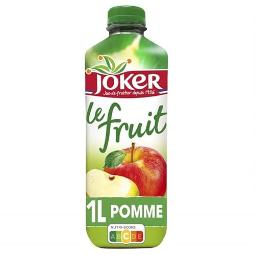 Le Fruit Pomme 1L - Jus De Fruits 100% Pur Pressé - Boisson Rafraîchissante et Naturelle - Marque Française - Lot De 4