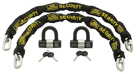 Burg-Wächter Duo Kit Sold Secure Diamond & Gold 10mm Keyed Alike Chain Twin Pack Burg Wachter, Black, 1M