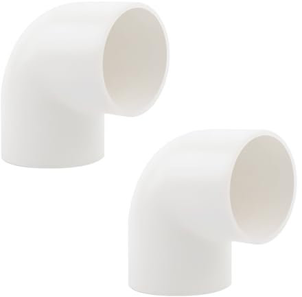 Ctyjia 2 Stück PVC 90° Rohrbogen, 32mm Winkel Rohrverbinder, PVC Ellenbogen Rohrverbinder