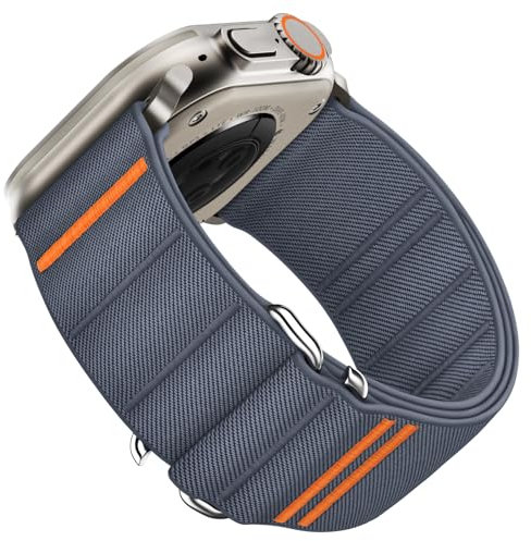 Suitisbest Armband Kompatibel mit Apple Watch Ultra Armband 49mm 46mm 45mm 44mm 42mm, Nylon Sport Band mit S-Haken für Apple Watch Ultra 2 / Ultra SE Serie 10 9 8 7 6 5 4 3 2 1