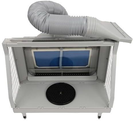 Model Spray Painting Workbench,Airbrush Toy Model Parts Spray Booth Hose Kit,Paint Craft Odor Extractory Hobby Spray Booth Portable Turn Table