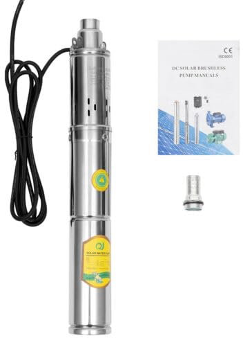 Tiefbrunnenpumpe Brunnenpumpe Tauchpumpe Edelstahl 1 Zoll 370 W Fördermenge 528gal/h max. Förderhöhe 65m für Landwirtschaftliche Bewässerung Landschaftsbau mit 266 Meter Kabel