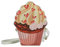 LXJLXD Umhängetasche, Cupcake-Tasche für Mädchen, PU-Leder, Umhängetasche, kleine Cupcake-Geldbörse, Handy-Umhängetasche, verstellbarer Schultergurt, Rosa, rose, As shown in the picture (error 1-3cm)