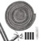 1 Pezzi Guarnizione Stufa a Legna Guarnizione Camino Guarnizione Vetro Stufa a Pellet Corda per Camino Guarnizione Stufa a Pellet 10mm x 3M Silicone alte Temperature 4 Nastro per Giunti
