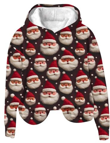 Damen Weihnachts Hoodie Lustige Grafik Sale Pullover Elegant Schick Weihnachtspullover Ugly Christmas Herbst Und Winter Lässiges Langärmliges Sweatshirt Mit Weihnachtsdruck Und Kapuze