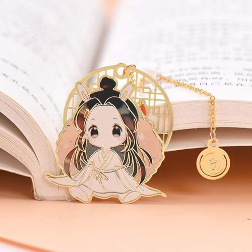 Anime Heaven Offizielle Segens-Lesezeichen, Tian Guan Ci Fu, Metall, hohl, Geschenk für Leser, Studenten, Buchhüllen und Buchzubehör