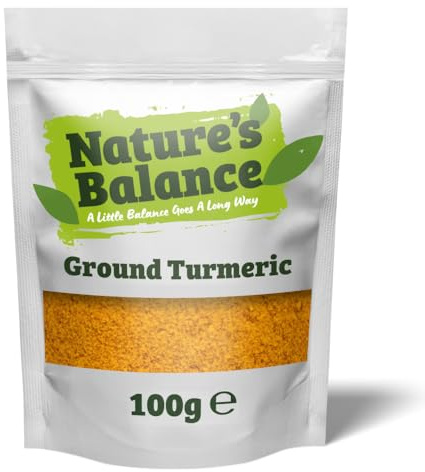 Nature’s Balance Ground Turmeric Powder 100g Curcuma Longa Rich in Curcumin | Natural Source | Haldi | Haldar | Haladi | No Additives or Preservatives