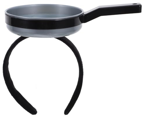 ROMISBABA Quirky Frying Pan Headband Party Hair Hoop Unique Photo Booth Accessory for Birthday Women Stylish Material Comfortable