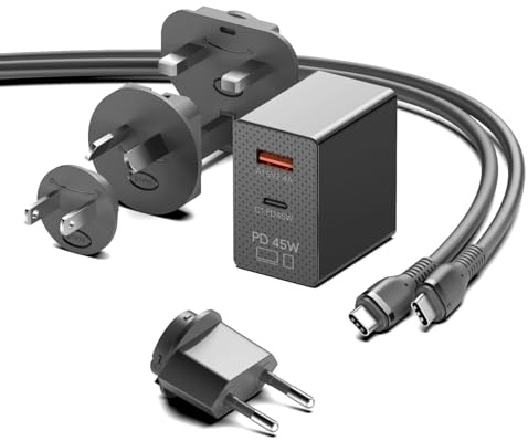 HKY GaN 45W Schnellladegerät USBC für DJI Specta Air 3,Avata Mavic 3,Flip Mini Neo Ladestation Controller Osmo Pocket Action 5 Pro,DJI Flip Drohne, Meta Quest 3/Quest 2/1/Quest Pro,MacBook Neo A3404