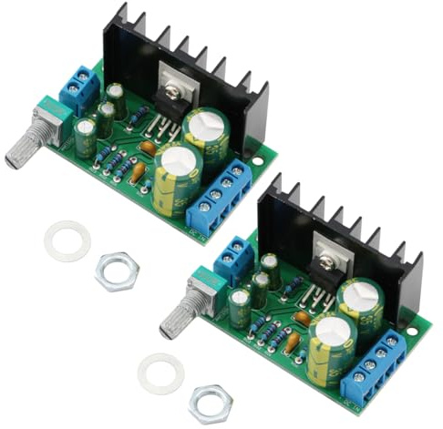 DEWOTHV TDA2050 Module Amplificateur Audio CC 12-24 V Carte d'Amplification Numérique Mono 5 W-120 W Module Amplificateur de Puissance Audio pour Haut-Parleurs (Paquet de 2)