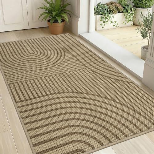 Edlbaegy Indoor Door Mat 60x90cm Non-slip Washable Doormat Outdoor Absorbent Entrance Welcome Mats Low Profile Durable Floor Mat for Front Back Kitchen Bedroom