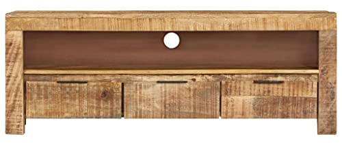 Lumanois Mobile Porta TV 110x30x40 cm in Legno di Mango Grezzo, Mobili,Mobili TV, 19.8kg-338026