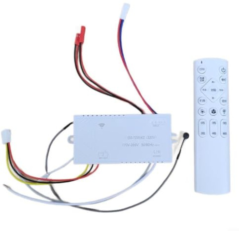 Chroavel Ventilatore senza fili, controllo vocale, ventilatore da soffitto, telecomando (ventilatore a rullo 280 W)